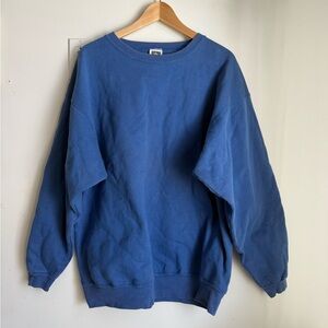 Vintage Blue Men's Sweatshirt Cotton Deluxe